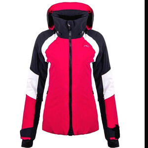 Kjus Women's Acrux Ski hooded Winter Snow Coat Jacket size 38